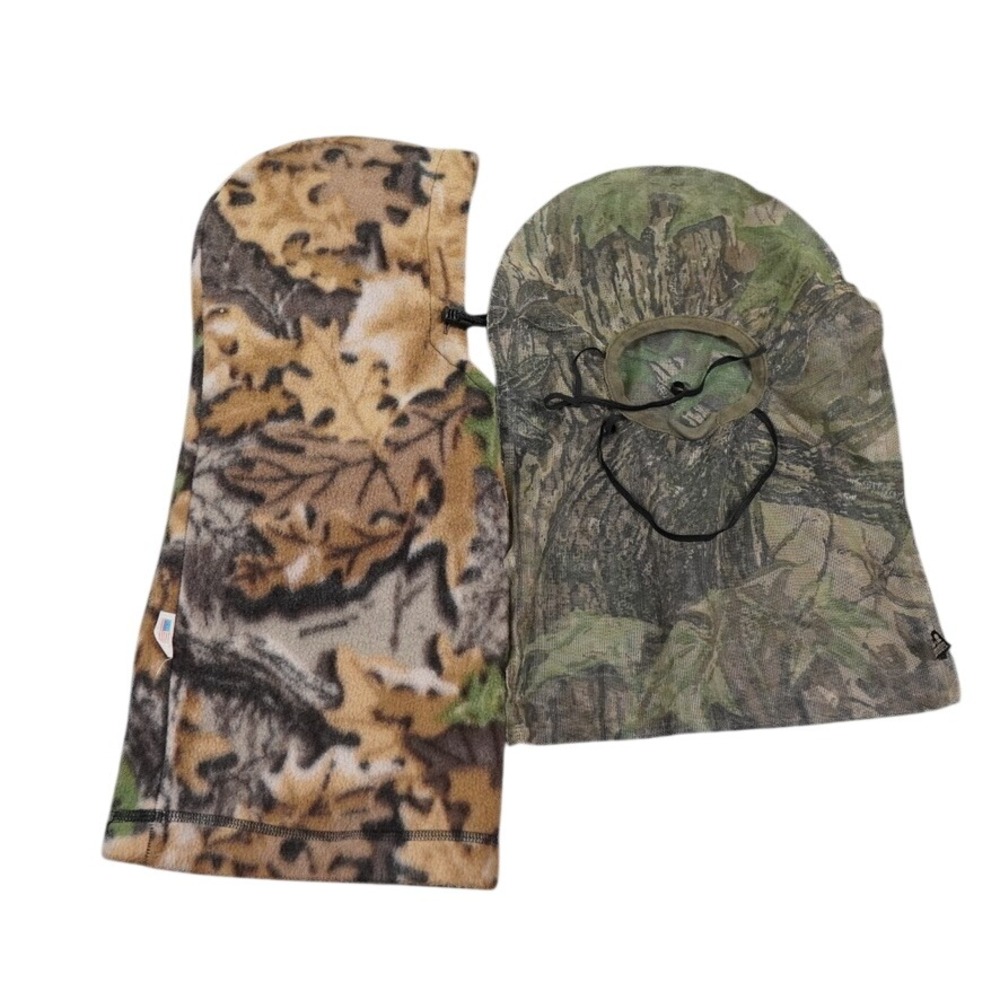 Hunters Specialties Realtree Camo Face Mask Fleece Hood Set Made USA One Size